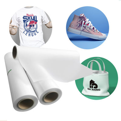 Wrótka folii transferu DTF 60cm*100m Dwustronna Matte Clear PreTreat PET Papier transferu ciepła Zimne i gorące peeling