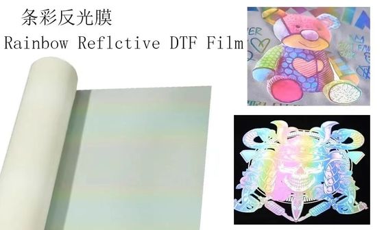 DTF Transfer Film Roll kolorowy odblaskowy film dtf do materiałów do druku DTF