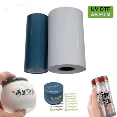 Film UV o wysokiej twardości 60 cm CMYK Polymer Glossy White Varnish Film A+B