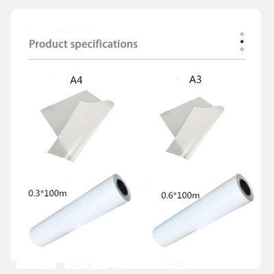 42cm Doppel Side Matte DTF Hot Peel Film Roll 75mic DTF Printing Film For Garment