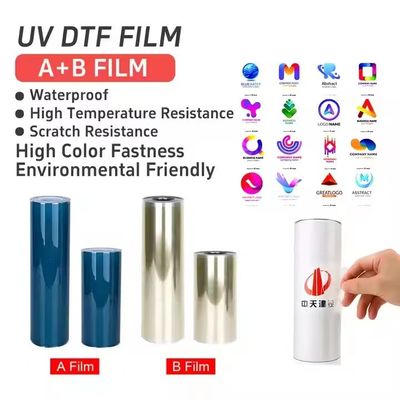 Przesyłka UV Dtf Ab Pet Film Roll Ab Film Transfer Dtf Pet A3 30cm UV Dtf Film do drukarki UV
