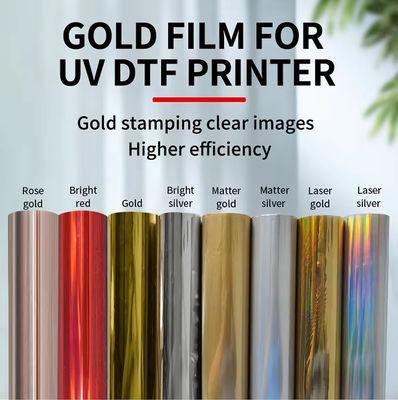 30cm UV DTF Warty stemplowanie Folia Holograficzny film HTV film cieplny złoto srebrne dla twardej powierzchni