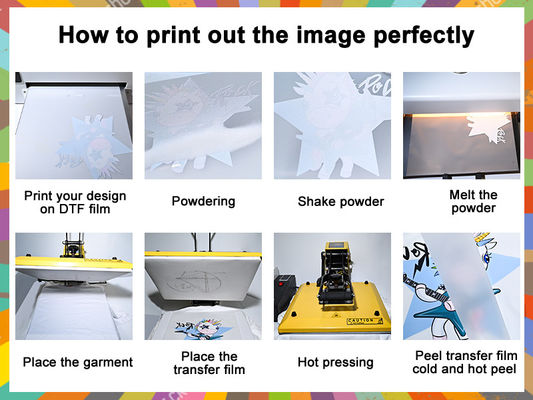 30cm*100m Wydzieranie na gorąco 75mic DTF Transfer Paper z elastycznością do chłodnego / gorącego peeling