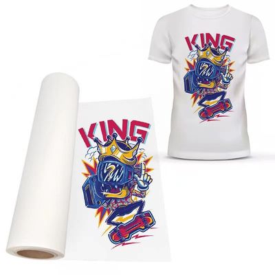 75 Mikron 60cm*100m Drukowanie filmem do druku z białym atramentem dla różnych tkanin