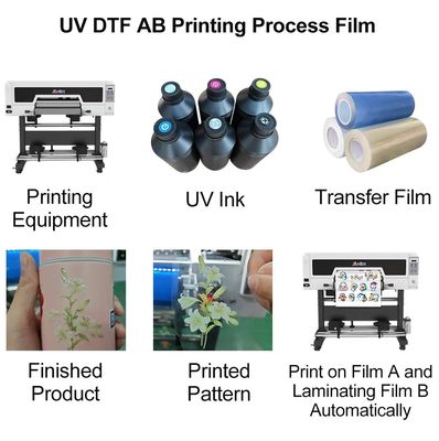 30cm UV Dtf Printer Machine Roll Film Ab Film Z CMYKW Vanish UV Ink Na Szkło I Okna