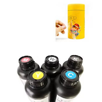 UV Twarde, miękkie atramenty CMYKW Kolor dla XP600 TX800 Dx5 Dx7 Głowa drukarka 500ML