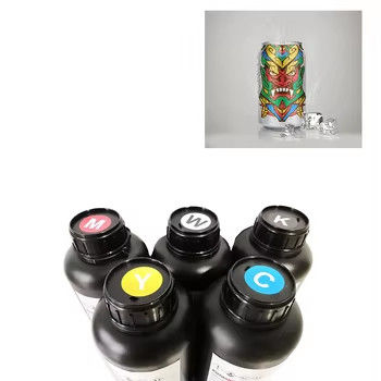 Farby UV CMYK+V do głowicy drukarki Epson dx7/dx5/dx4 1L do skóry obudowy telefonu