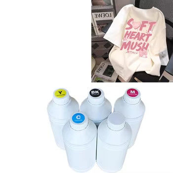 1000ml CMYK Wydrukowanie tekstyliów z transferem ciepła Białe atramenty DTF dla Epson I3200