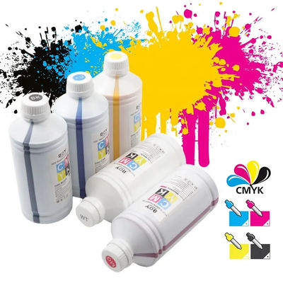 1000ml CMYK Wydrukowanie tekstyliów z transferem ciepła Białe atramenty DTF dla Epson I3200