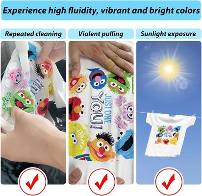 1000ml CMYK Wydrukowanie tekstyliów z transferem ciepła Białe atramenty DTF dla Epson I3200