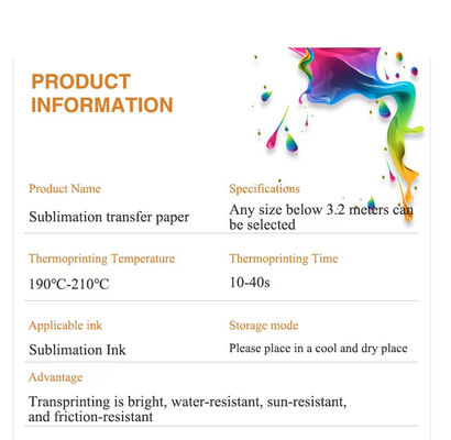 56 cali*100m Stretch Sublimation Paper Roll Biały 42gsm Do profesjonalnej druku tkanin