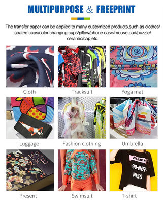 56 cali*100m Stretch Sublimation Paper Roll Biały 42gsm Do profesjonalnej druku tkanin