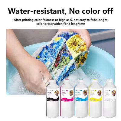 PET Transfer DTF Ink CMYK+W na bazie wody Farbowe atramenty DTF atramenty drukarskie do tekstyliów